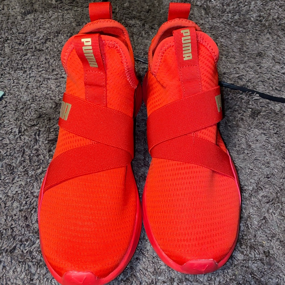 PUMA Fiery Red Slip-On Sneakers